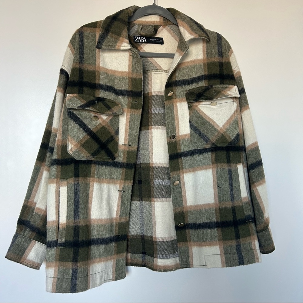 Green plaid overshirt